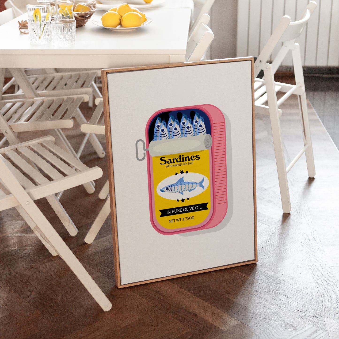 Sardines Pink & Yellow Poster