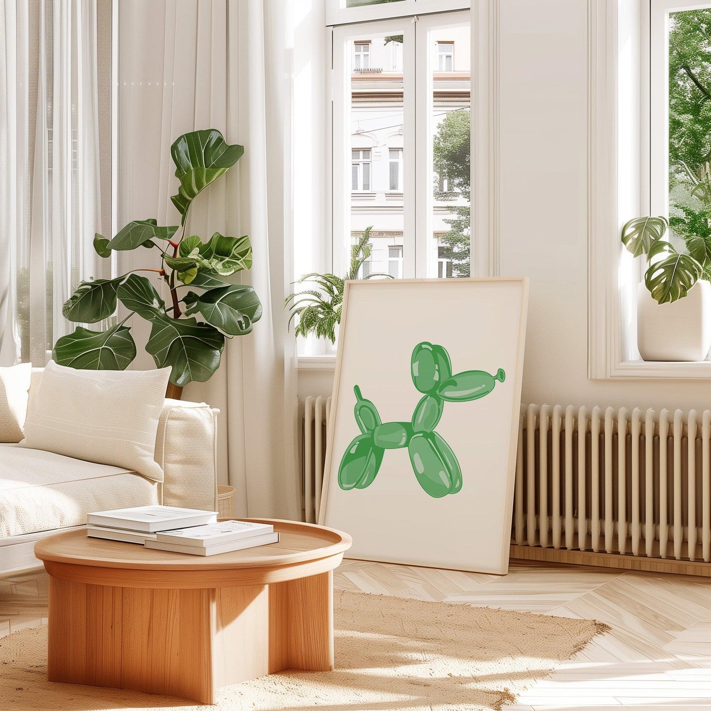 Balloon Dog Green Poster