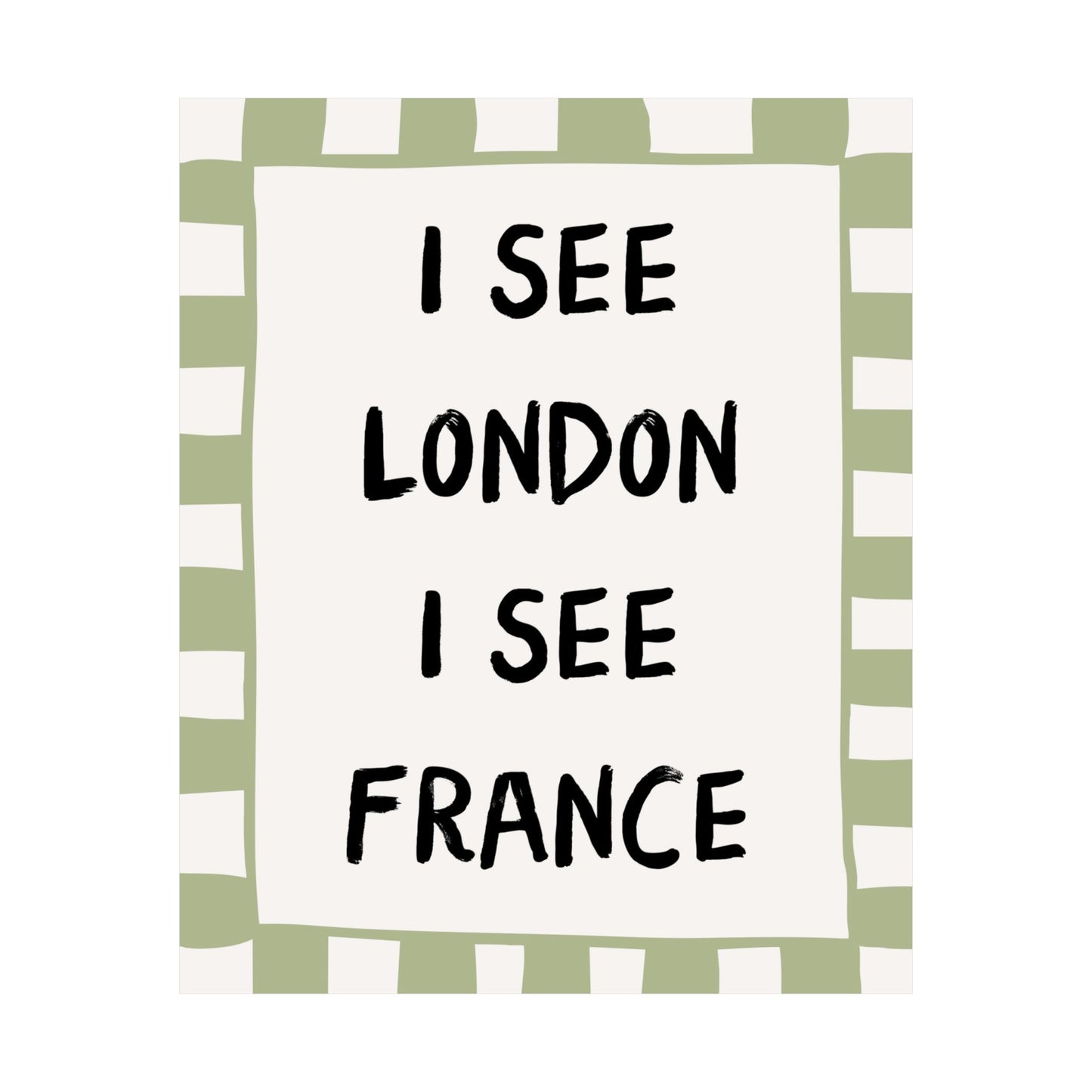 I See London I See France Chekered Poster