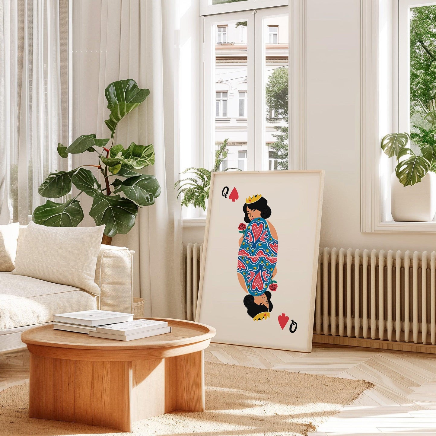 Queen of Spades Playing Card Poster