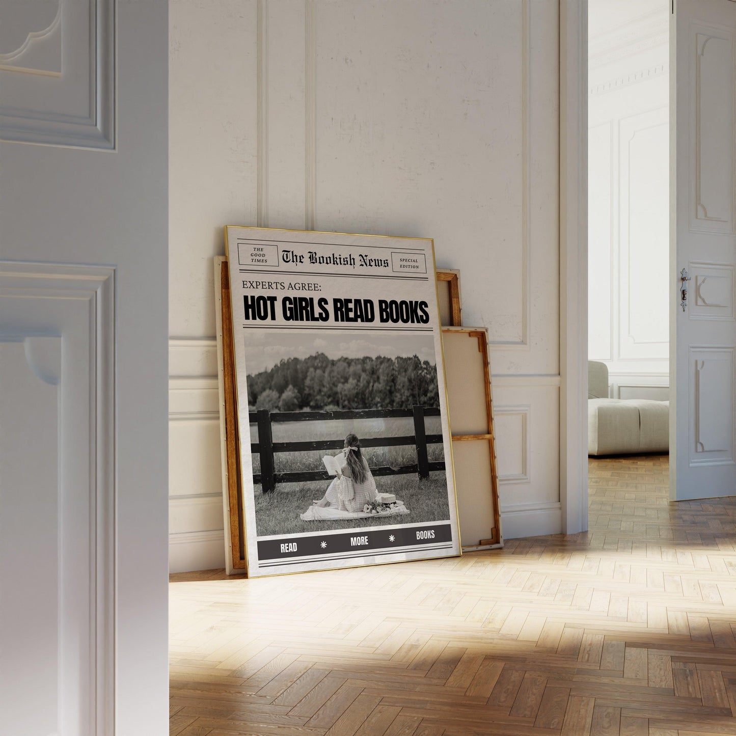 Hot Girls Read Books Newspaper Poster