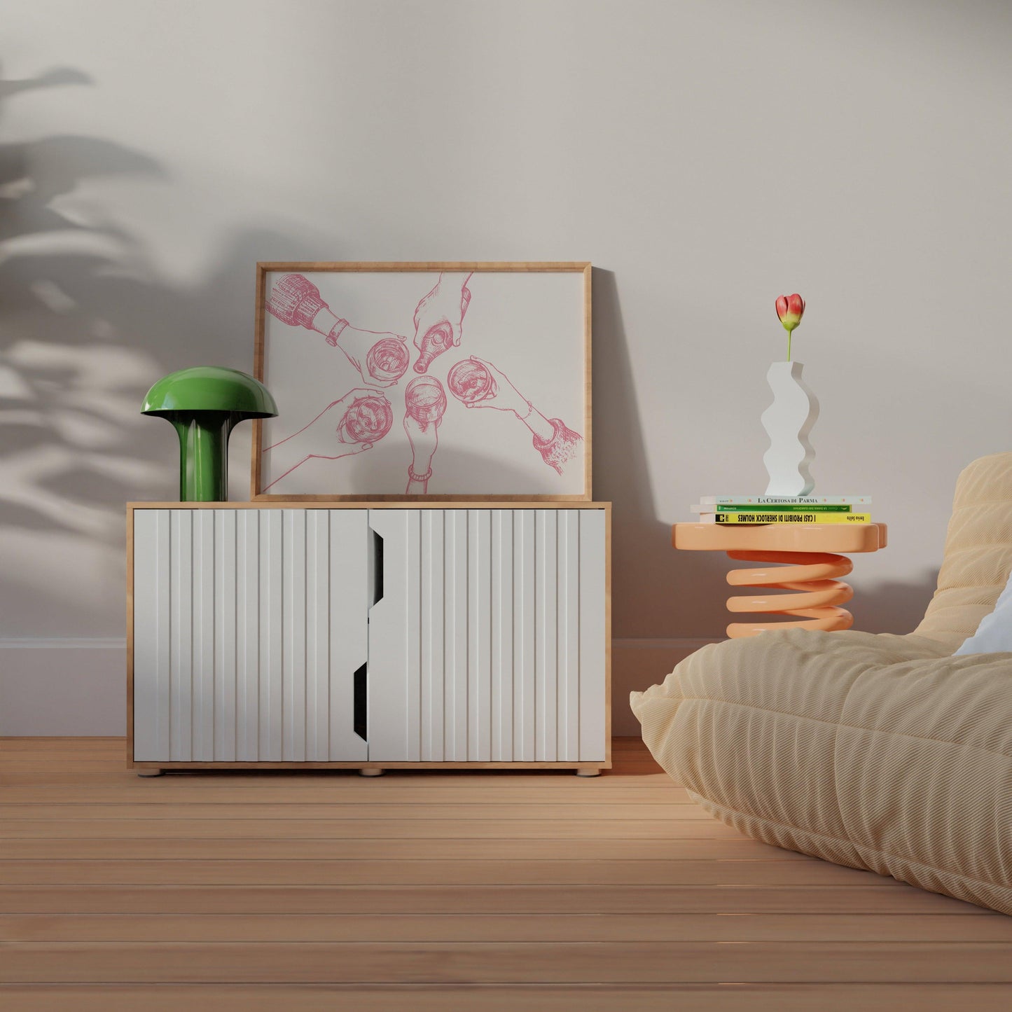 Drinks Up Cocktail Poster Pink Poster