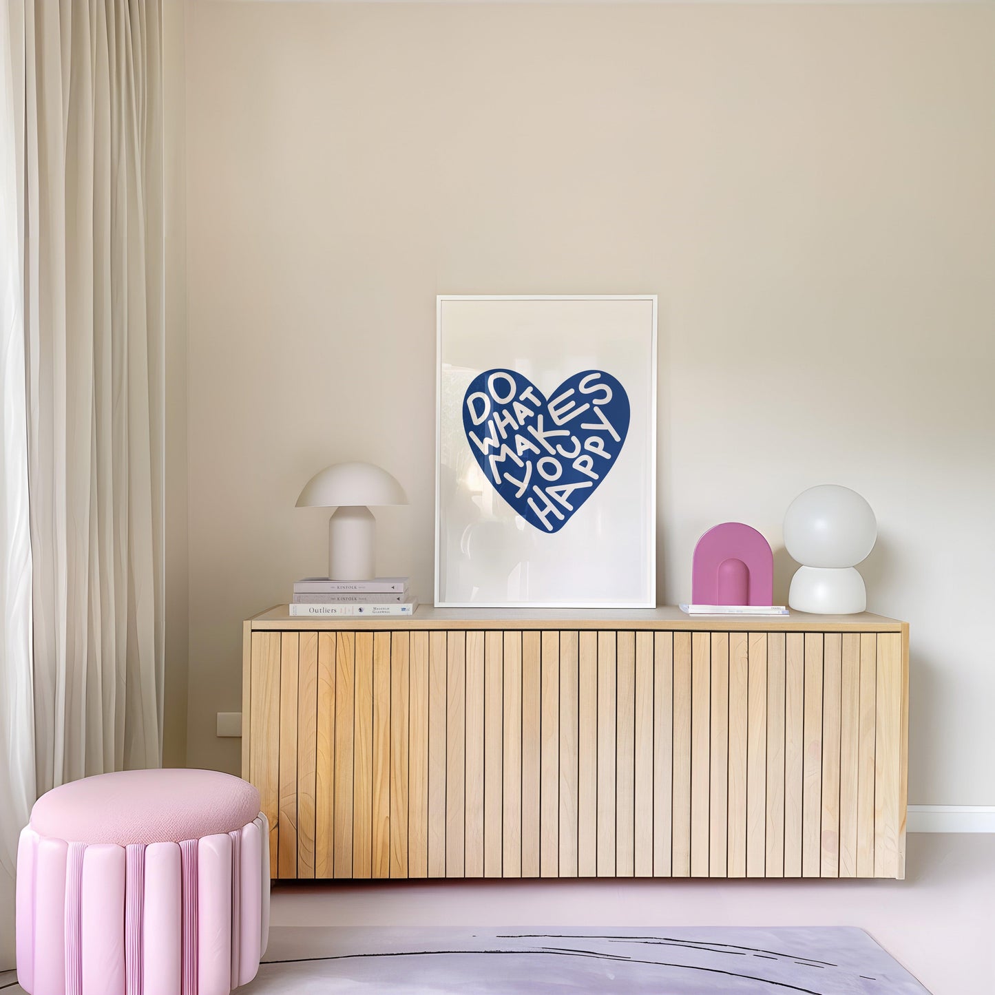 Do What Makes You Happy Blue Poster