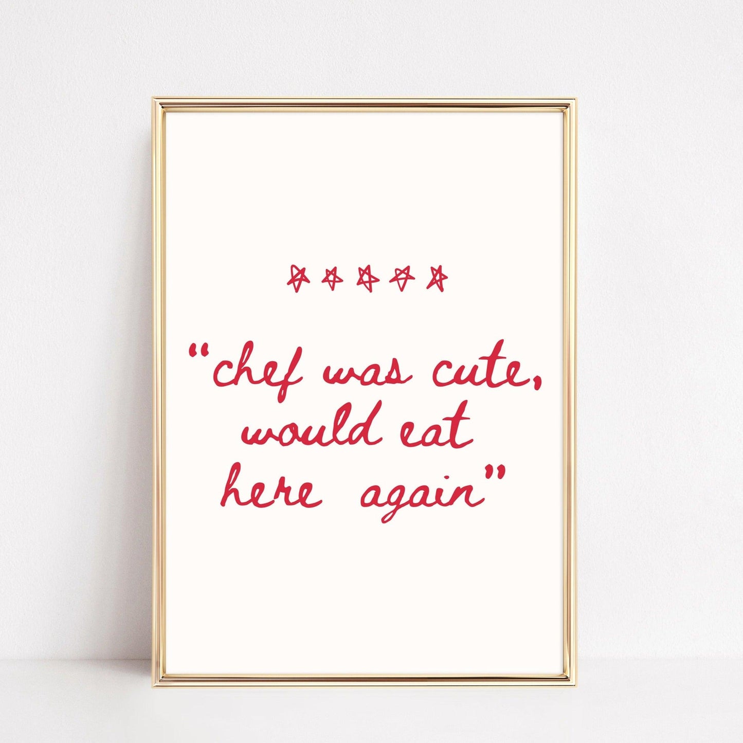 Chef Was Cute, Would Eat Here Again Poster