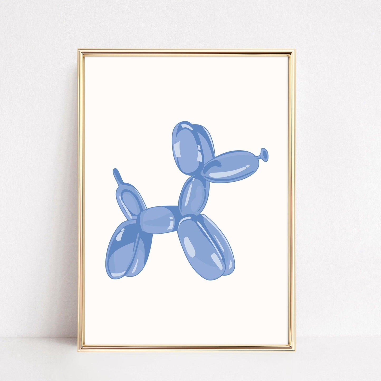Balloon Dog Blue Poster