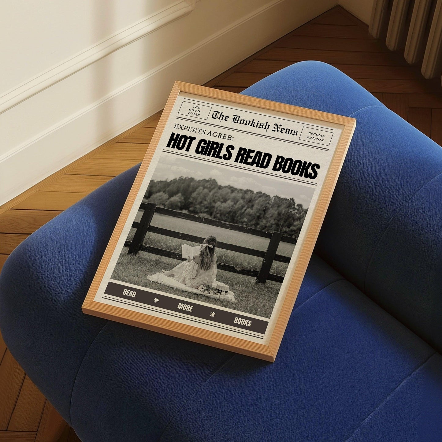 Hot Girls Read Books Newspaper Poster