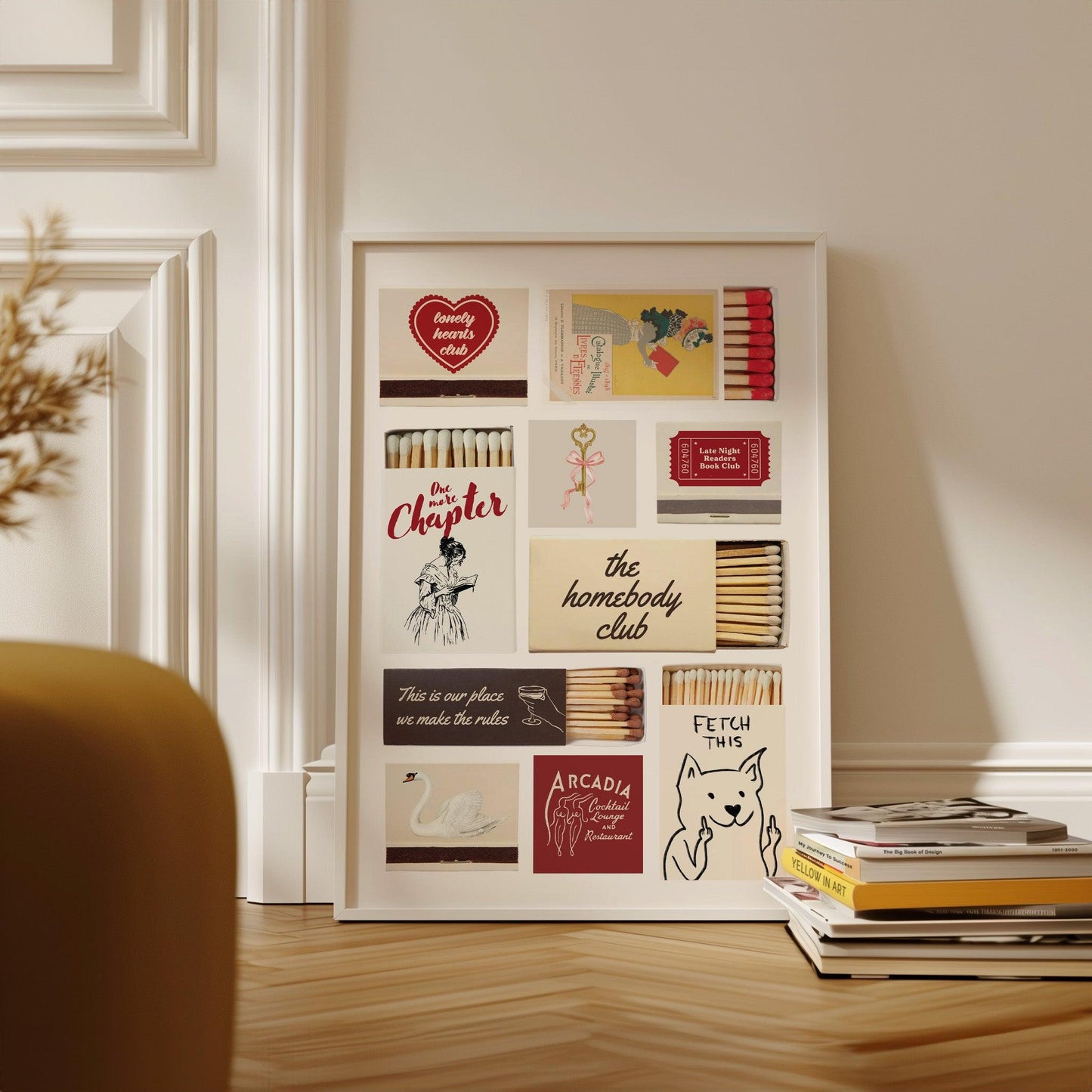 Bookish Retro Matchbox Poster
