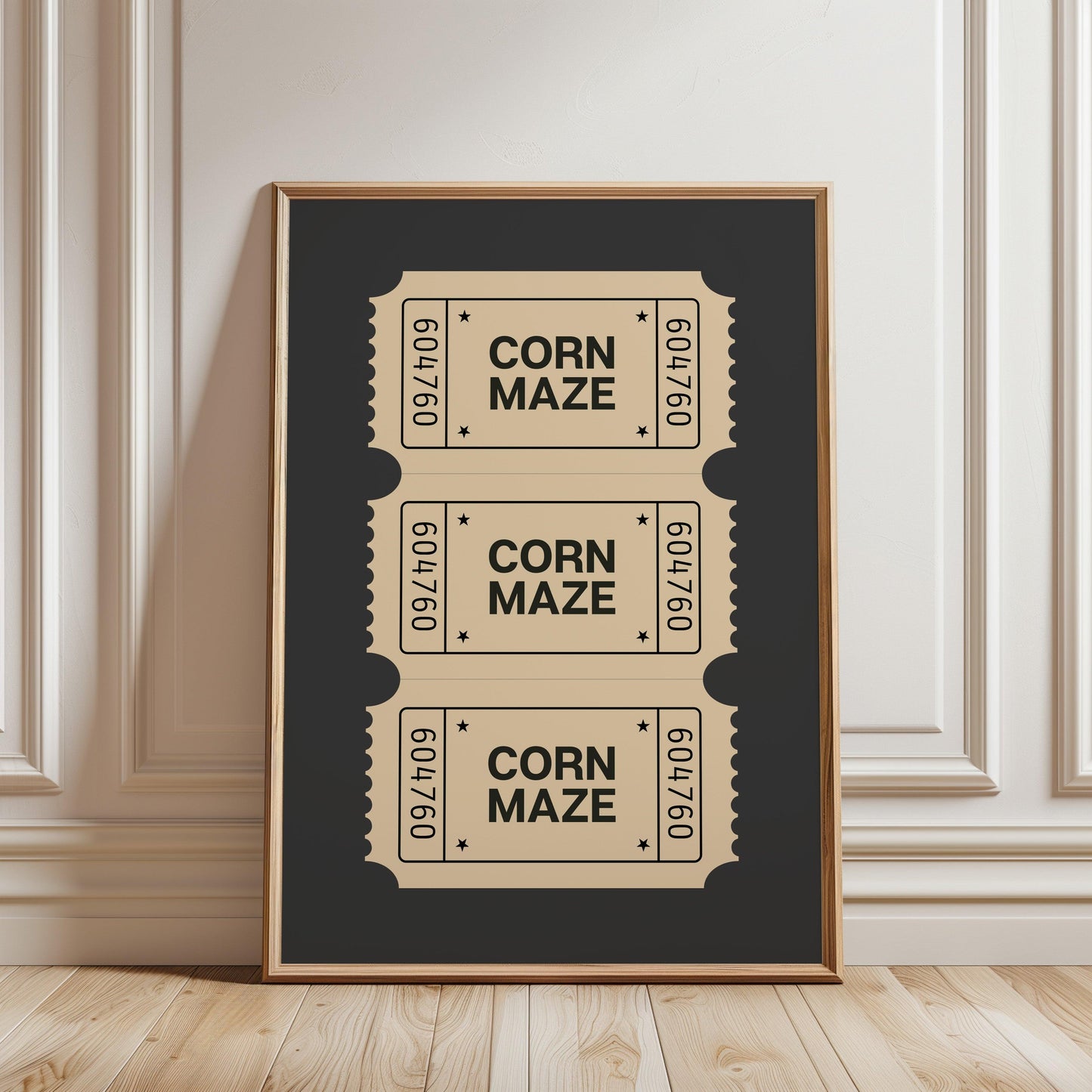 Corn Maze Ticket Halloween Poster