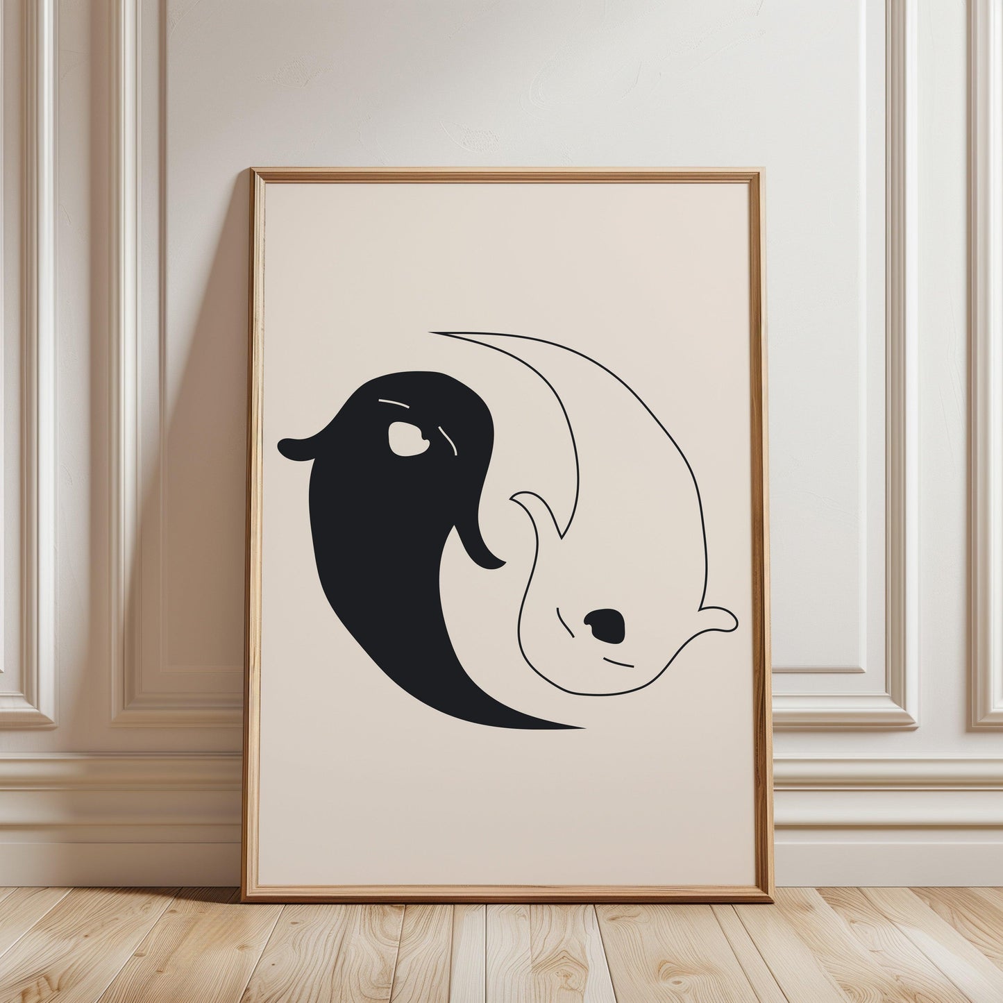 Yin Yang Ghosts Halloween Poster
