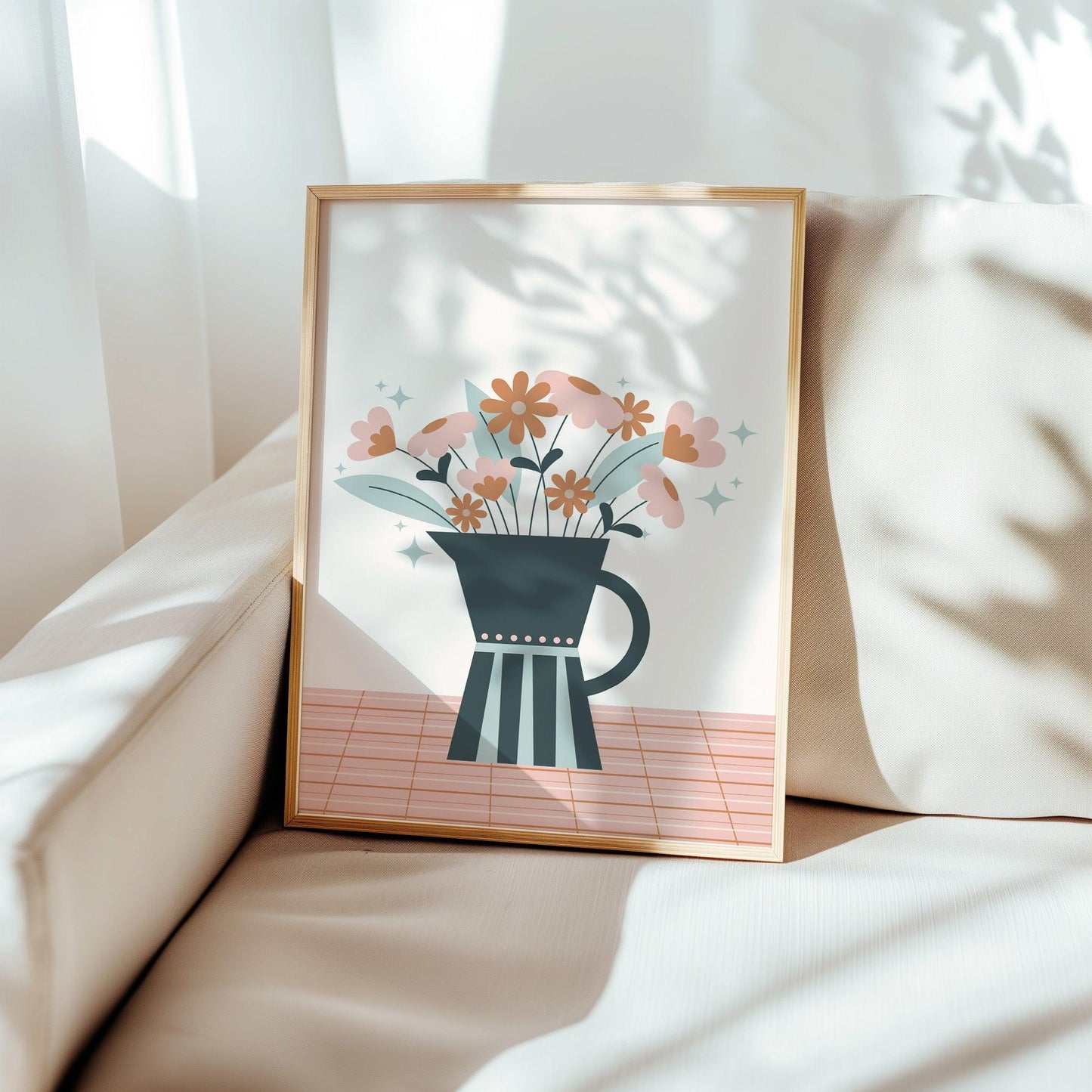Coffee and Flowers Poster