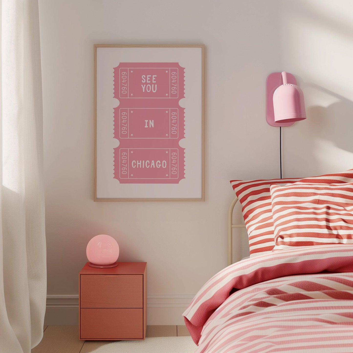 See You In Chicago Ticket Poster