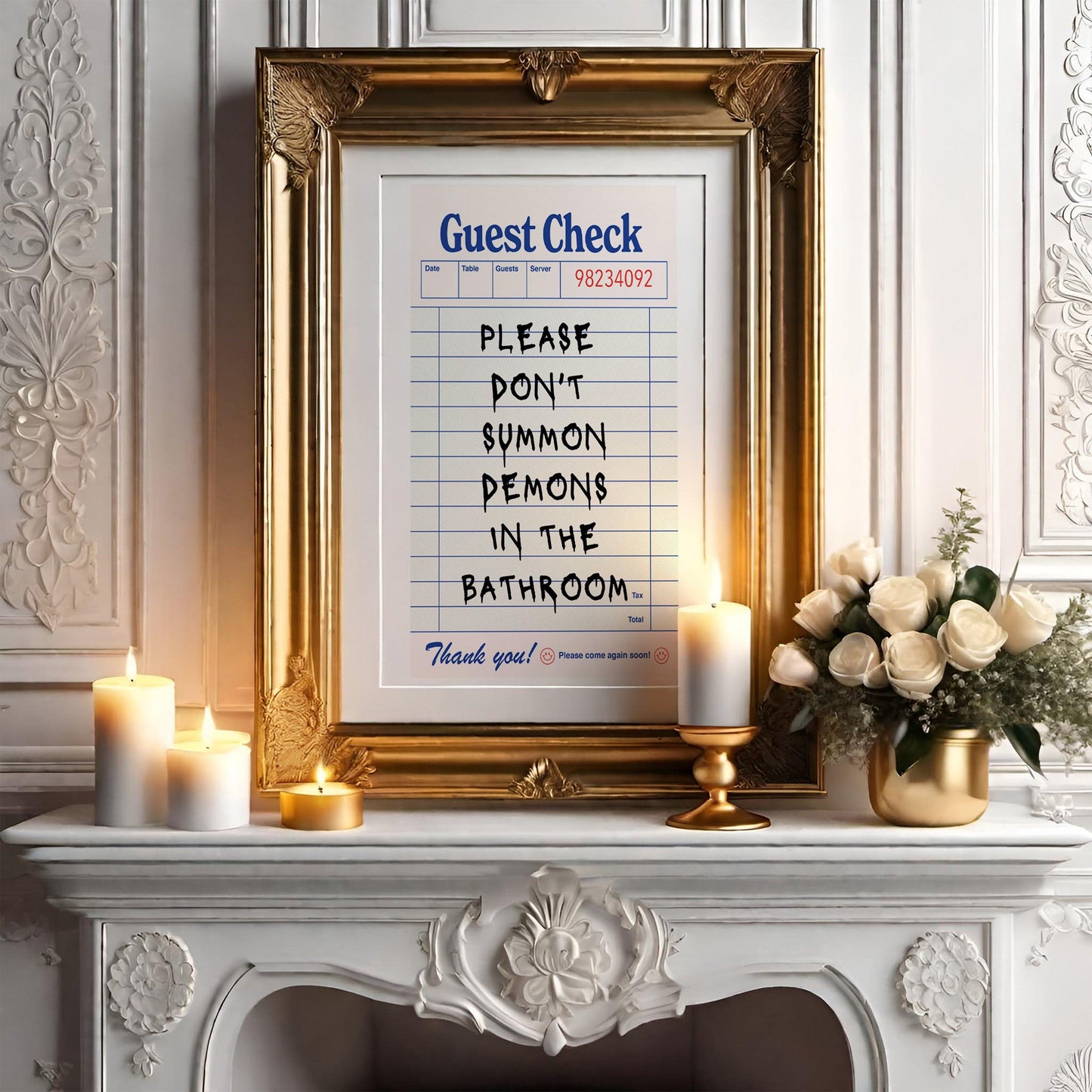 Don't Summon Demons in The Bathroom Halloween Poster