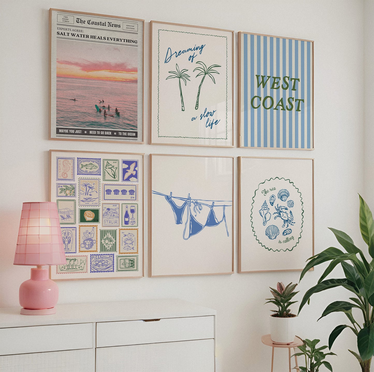 Set of 6 Coastal Prints