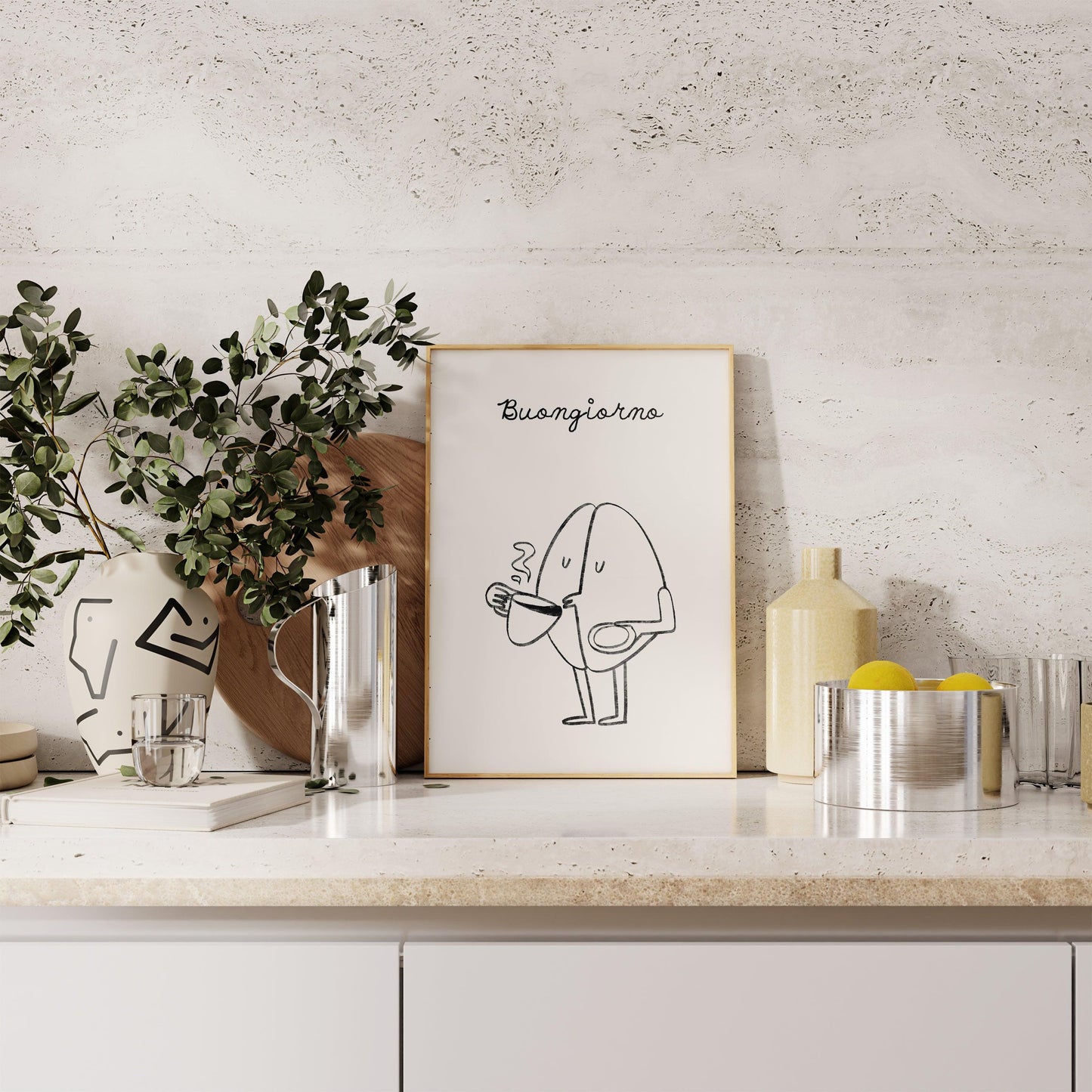 Buongiorno Coffee Bean Poster