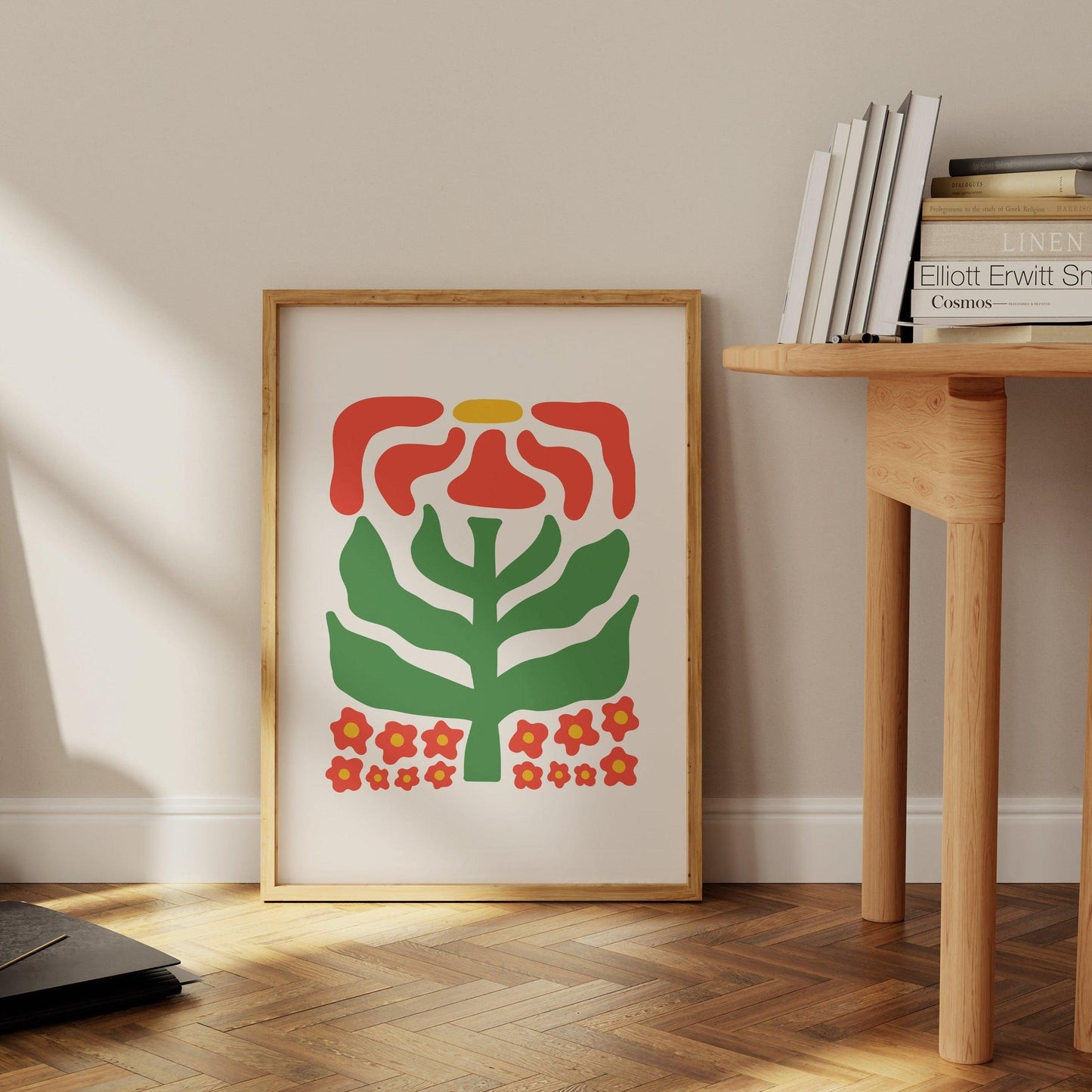 Funky Red Flower Poster
