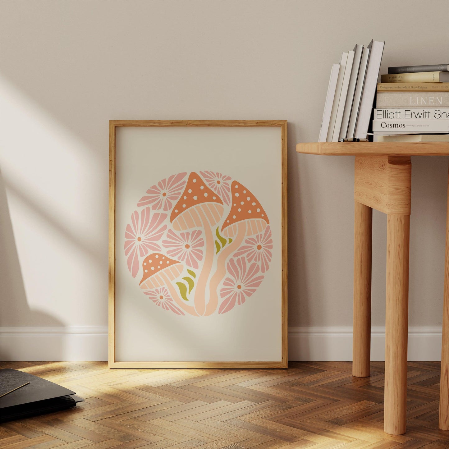 Funky Mushrooms Poster