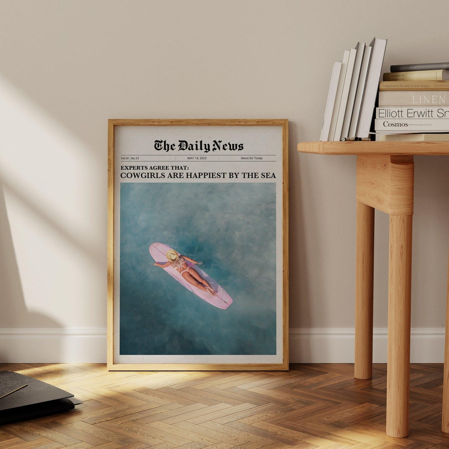 Coastal Cowgirl Newspaper Poster