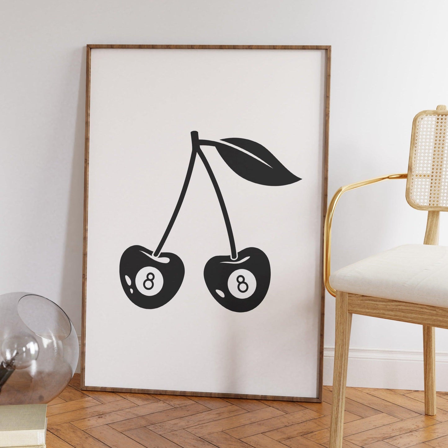 Cherry Eight Ball Poster