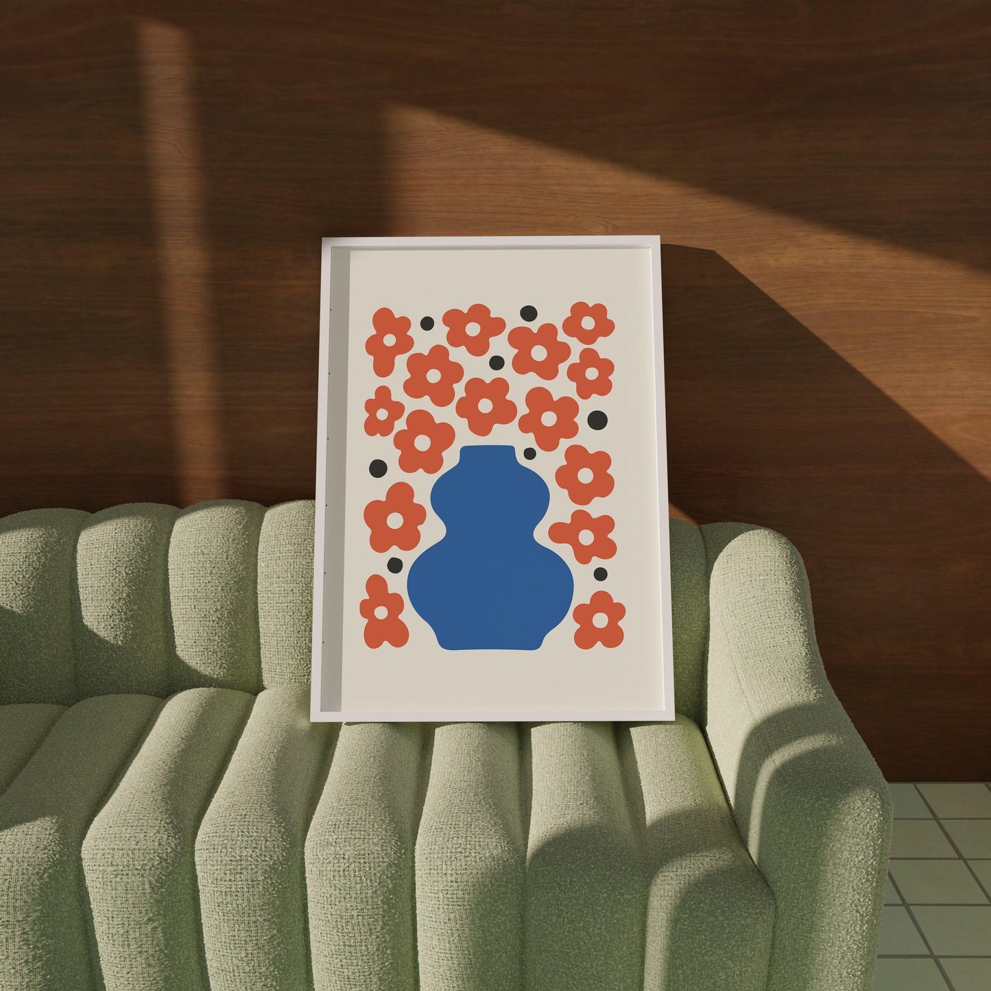 Blue Vase Flowers Poster
