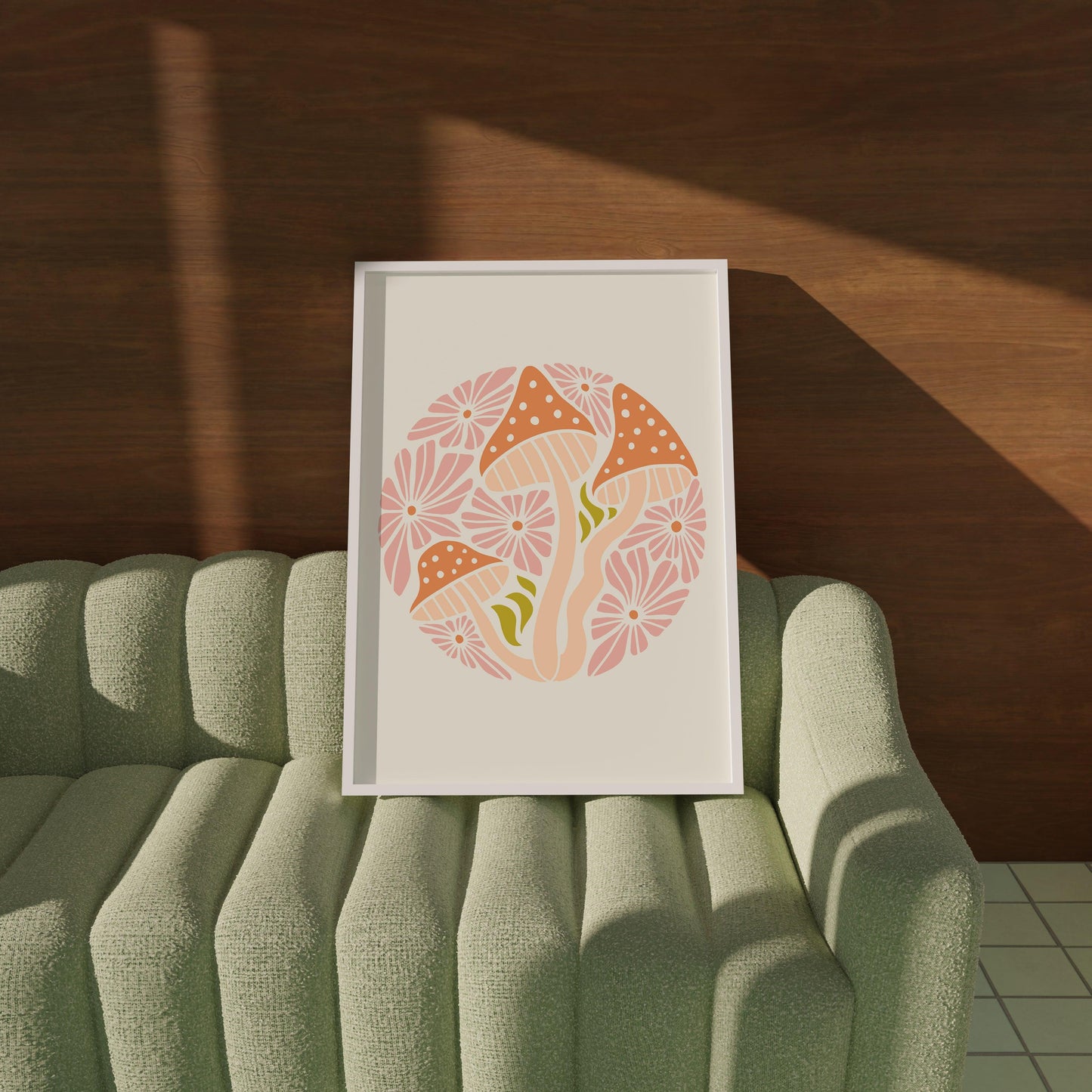Funky Mushrooms Poster