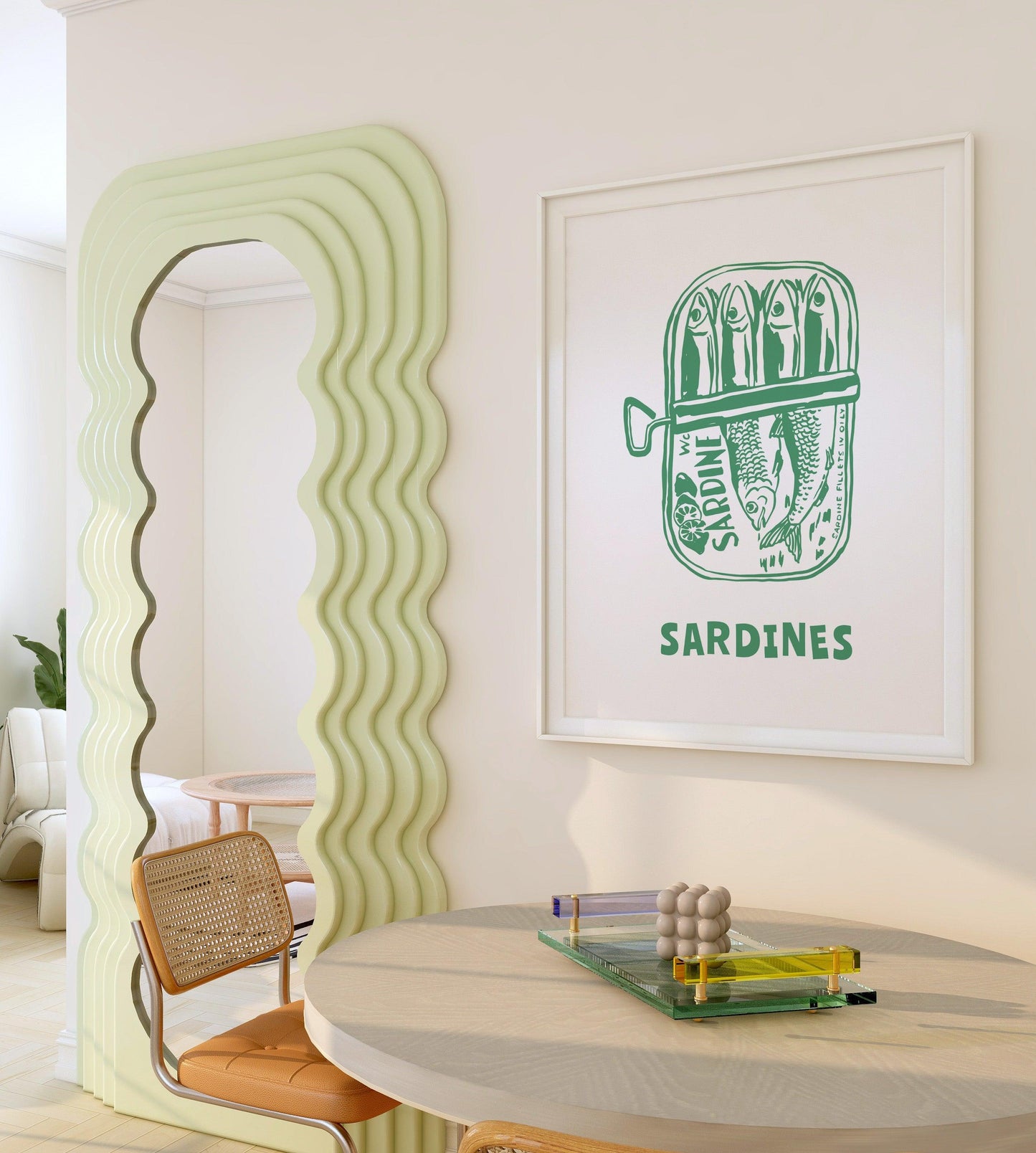 Sardines Tin Green Poster