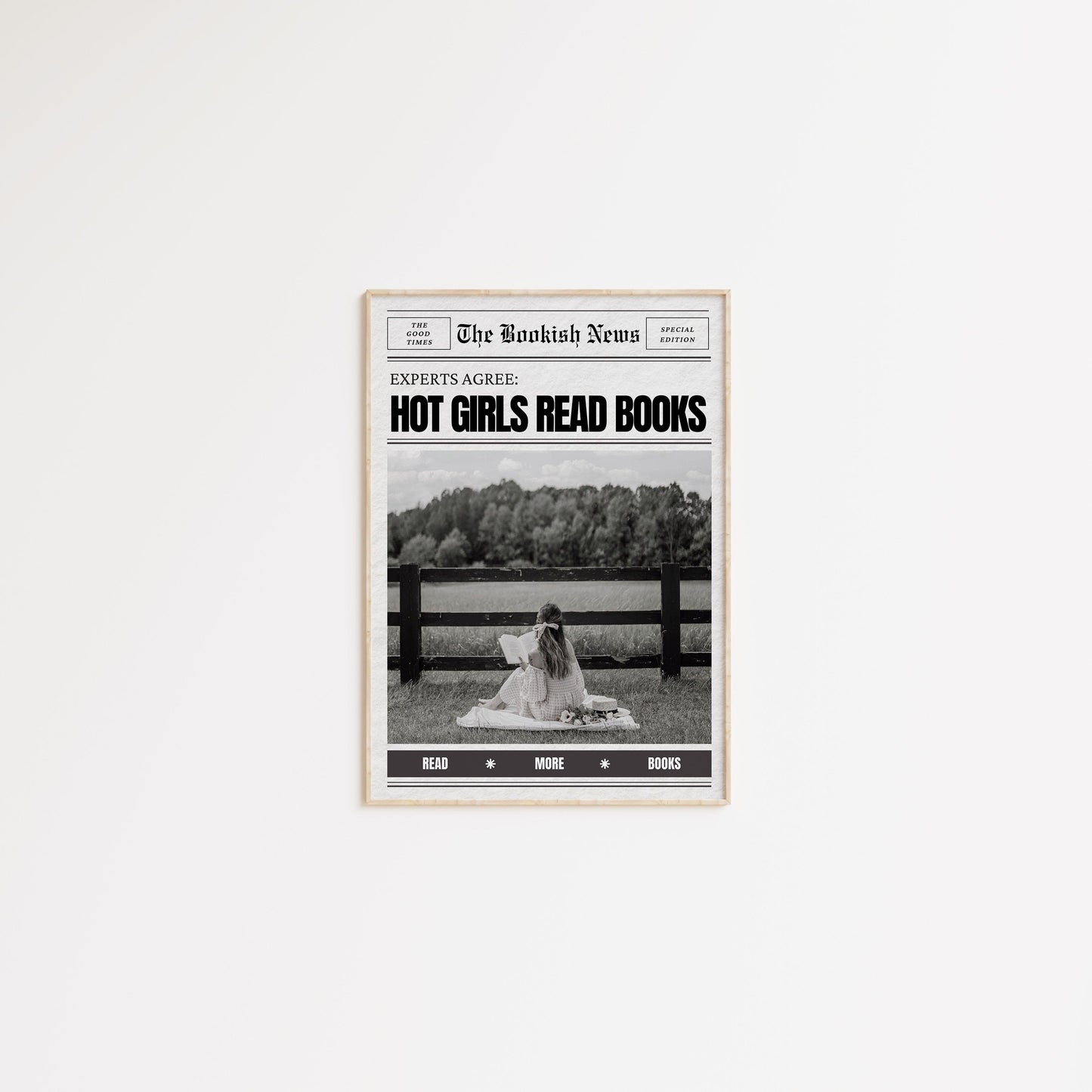 Hot Girls Read Books Newspaper Poster