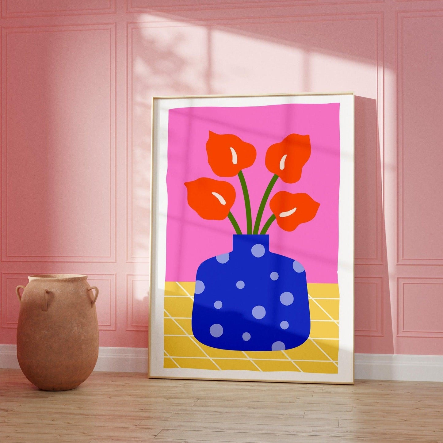 Colorful Funky Flower Poster