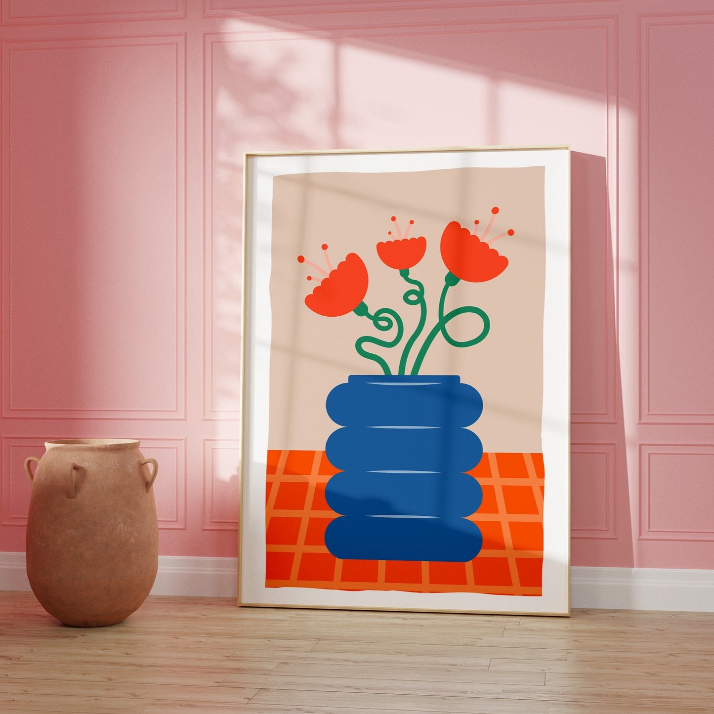 Colorful Orange Funky Poster