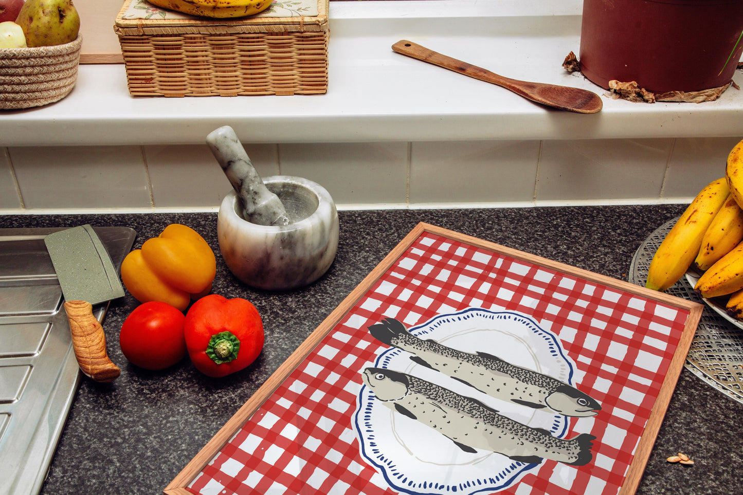 Sardines Checkered Poster