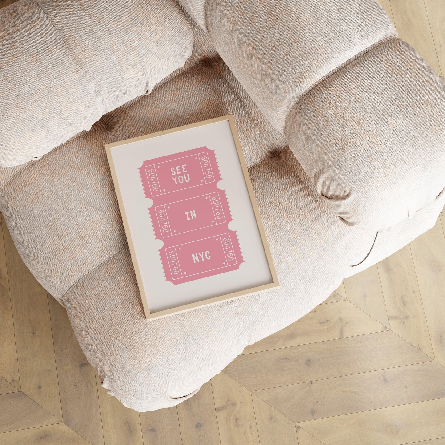 See You In New York City Ticket Poster