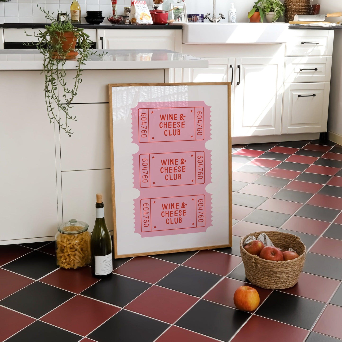 Wine & Cheese Club Ticket Poster