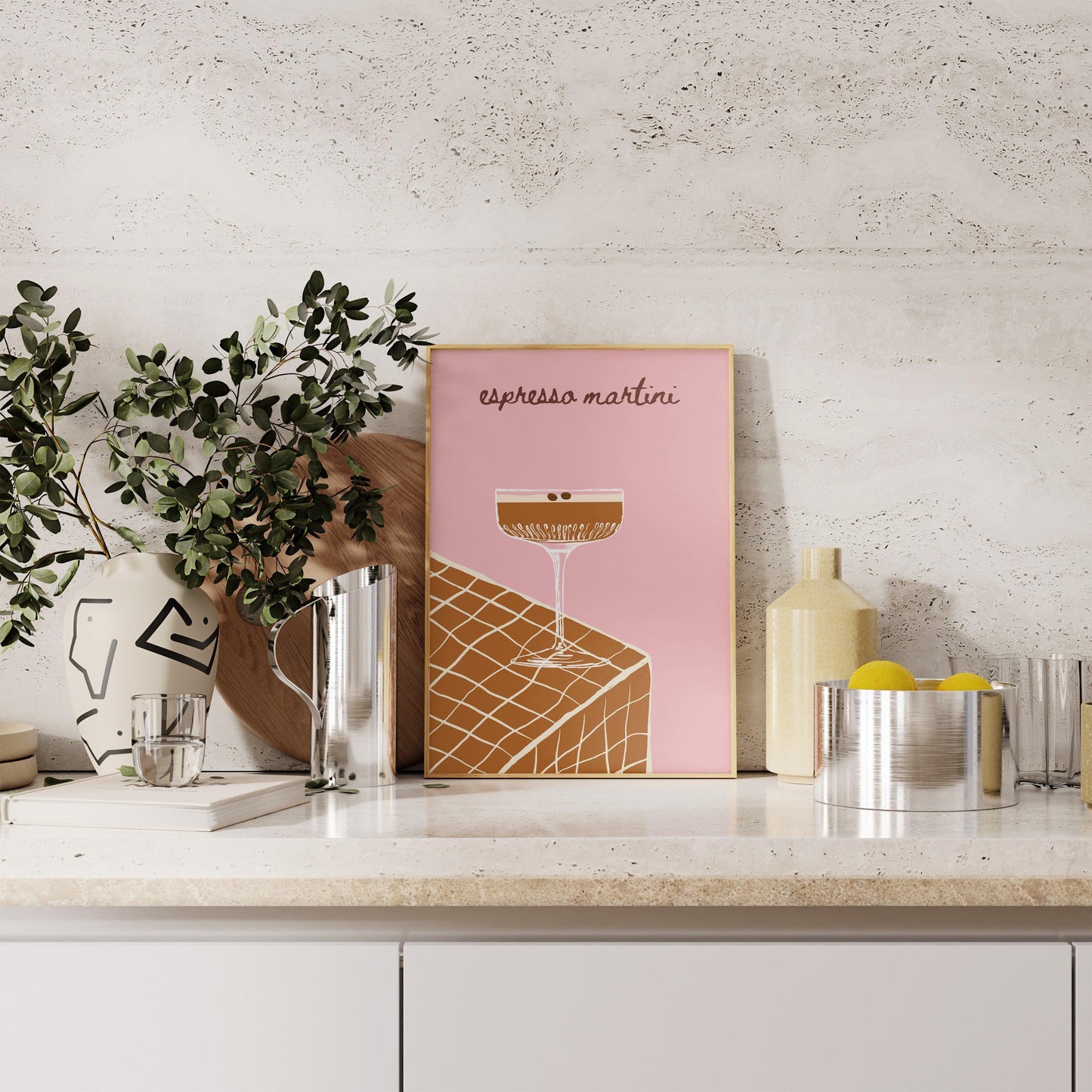 Espresso Martini Pink Poster