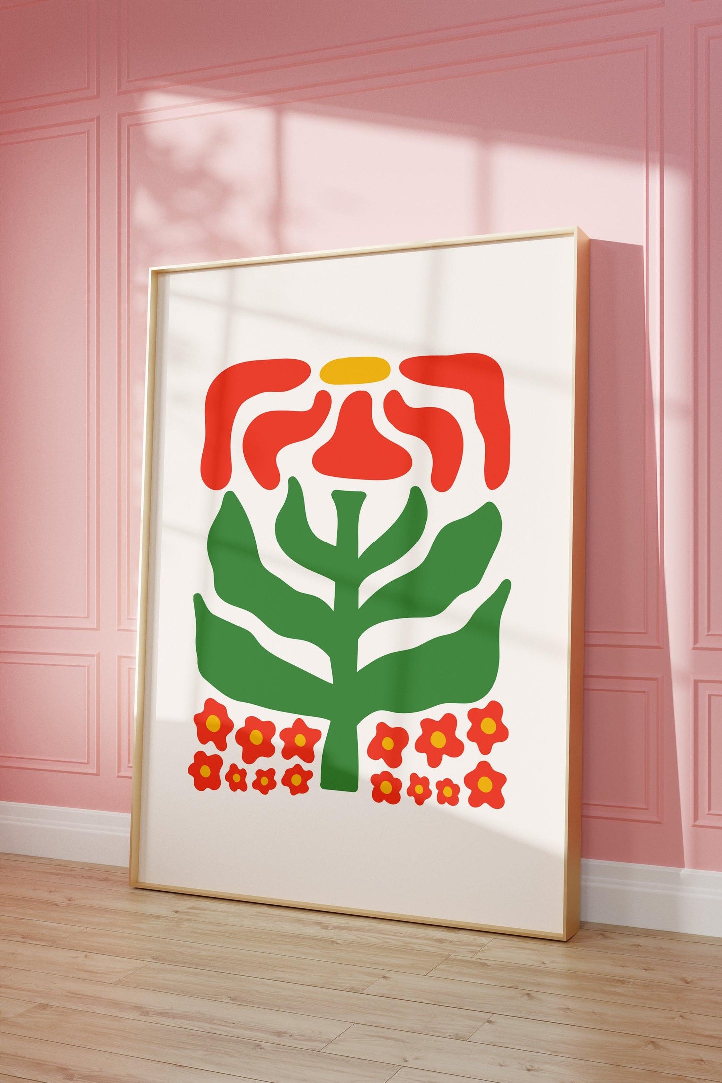 Funky Red Flower Poster
