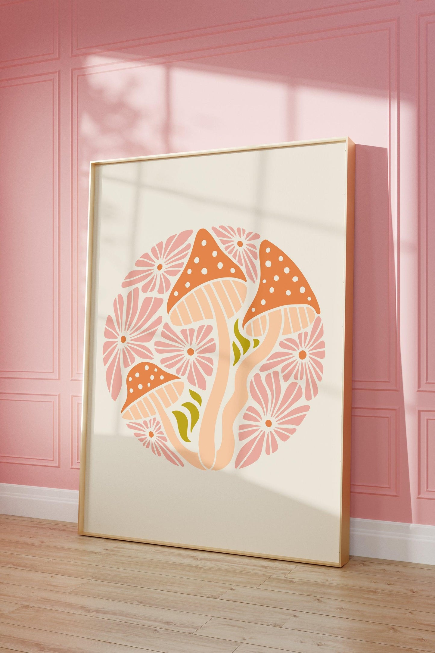 Funky Mushrooms Poster
