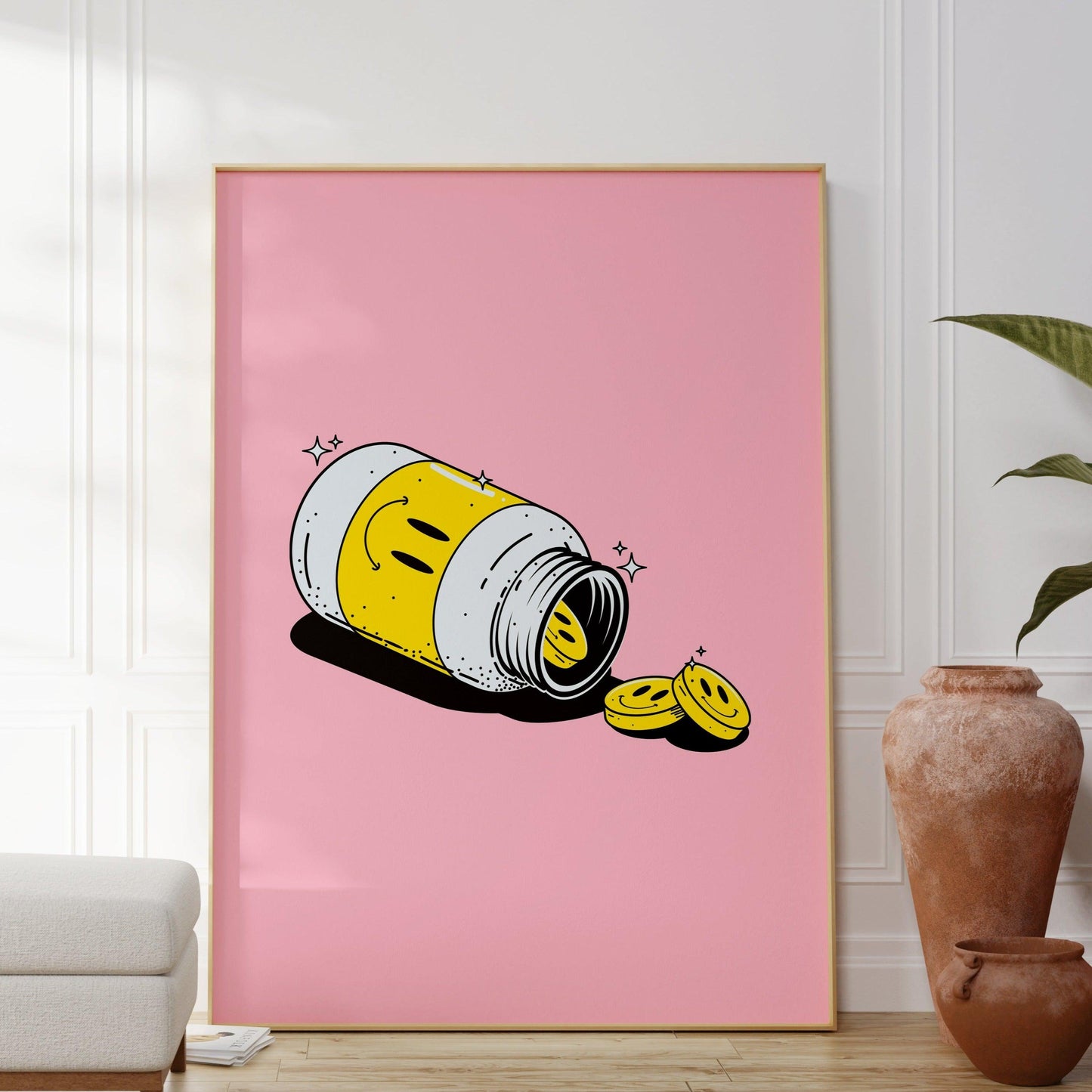 Happy Pills Bottle Poster