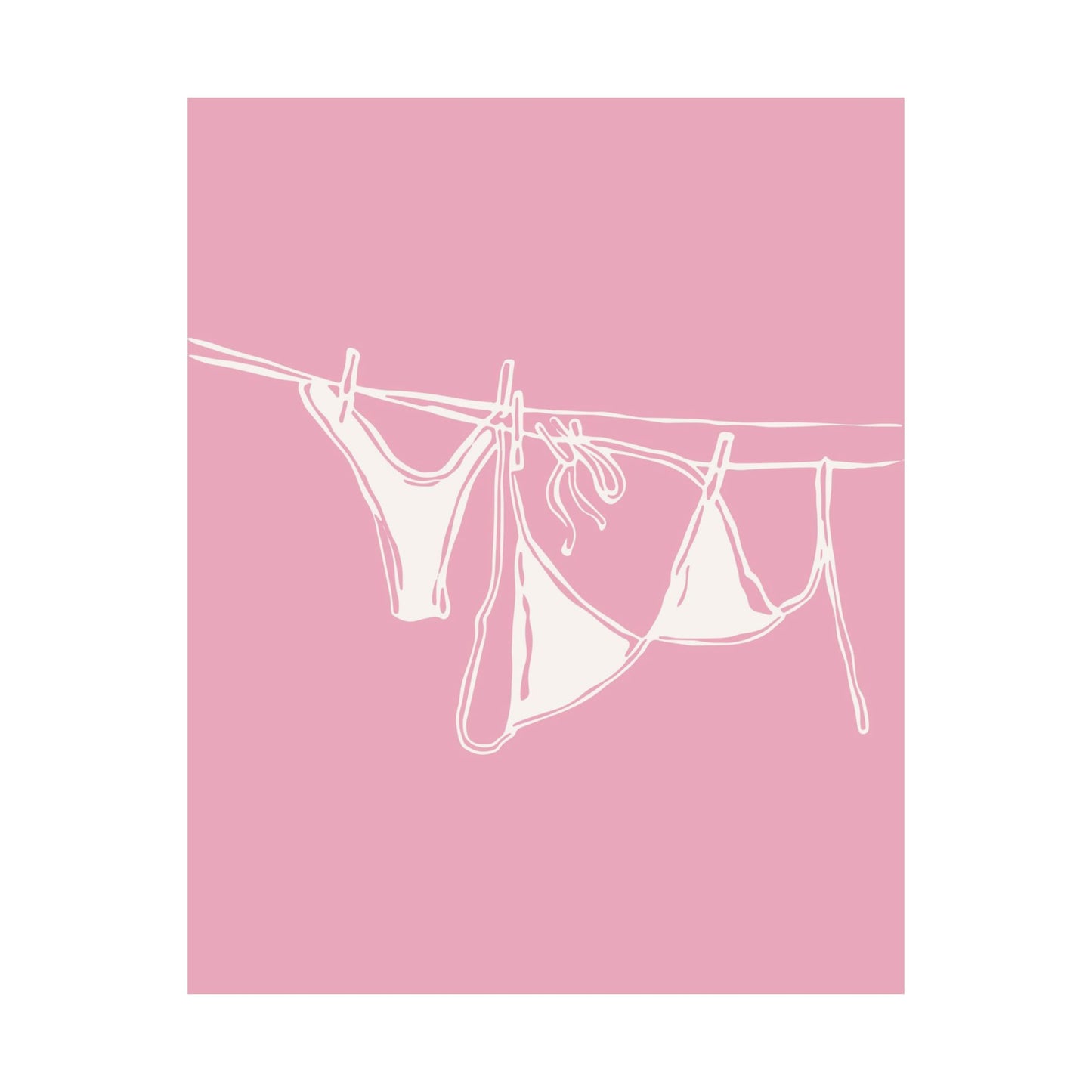 Bikini On Clothesline Poster