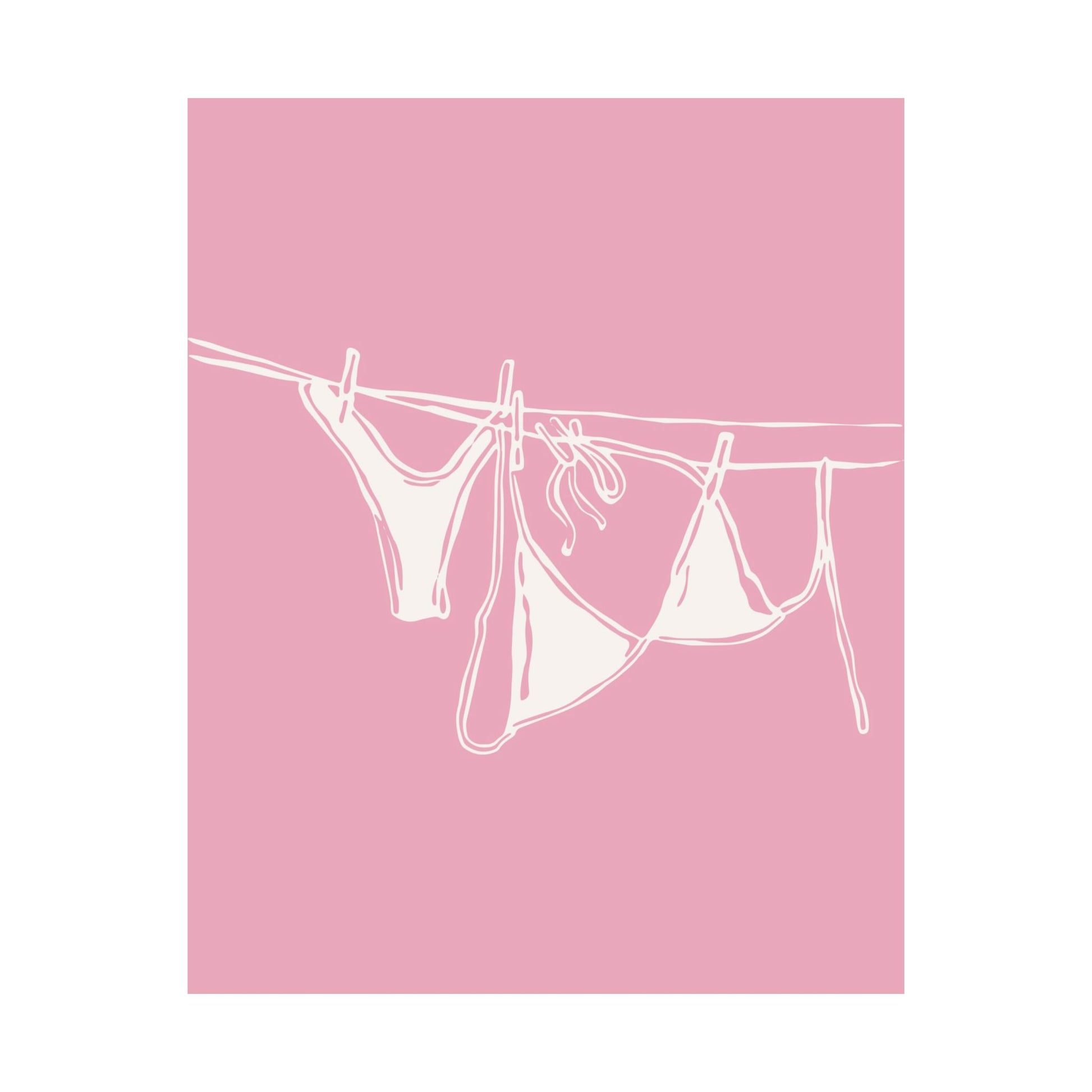 Bikini On Clothesline Poster