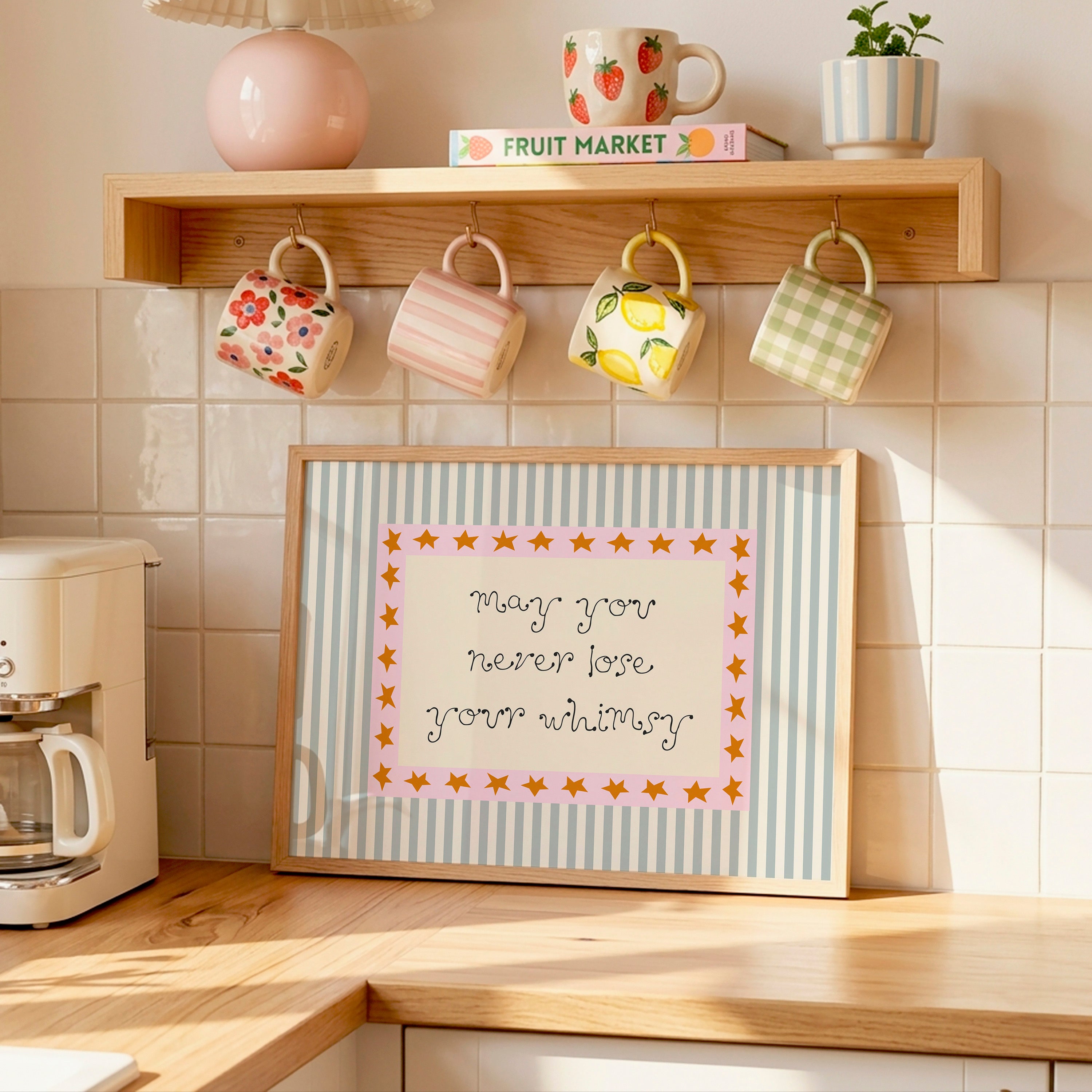 May You Never Lose Your Whimsy Striped Poster