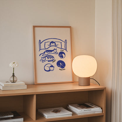 Five More Minutes Cat Poster