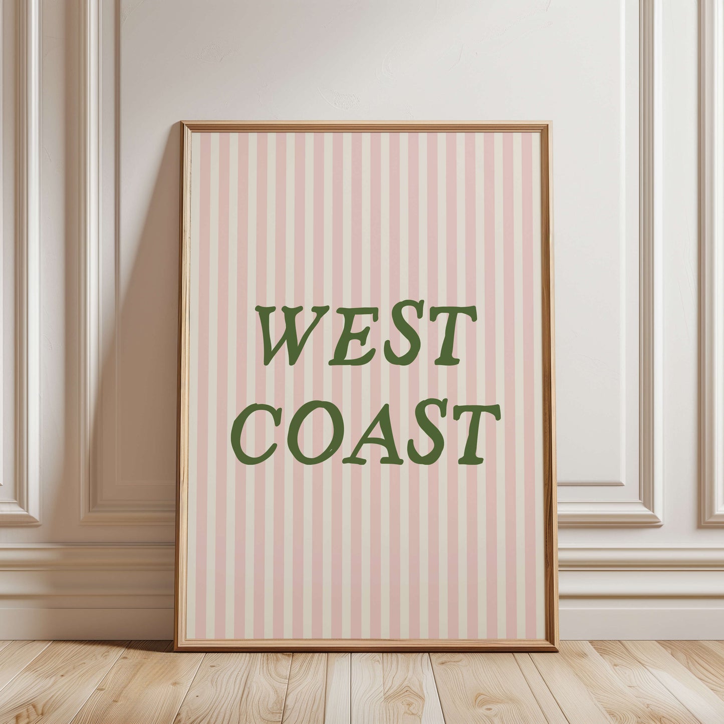 West Coast Striped Pink Poster