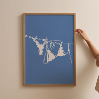 Bikini On Clothesline Poster