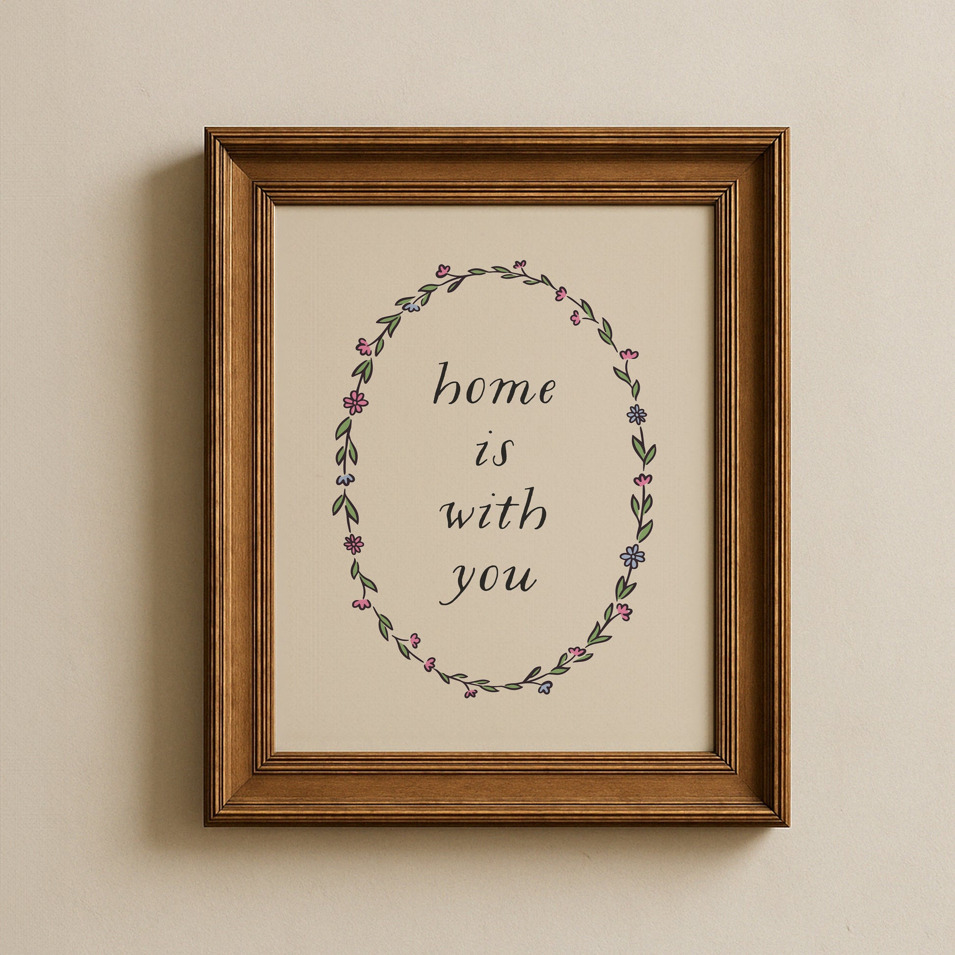 Home is With You Nursery Poster