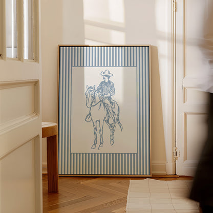 Cowboy Striped Poster