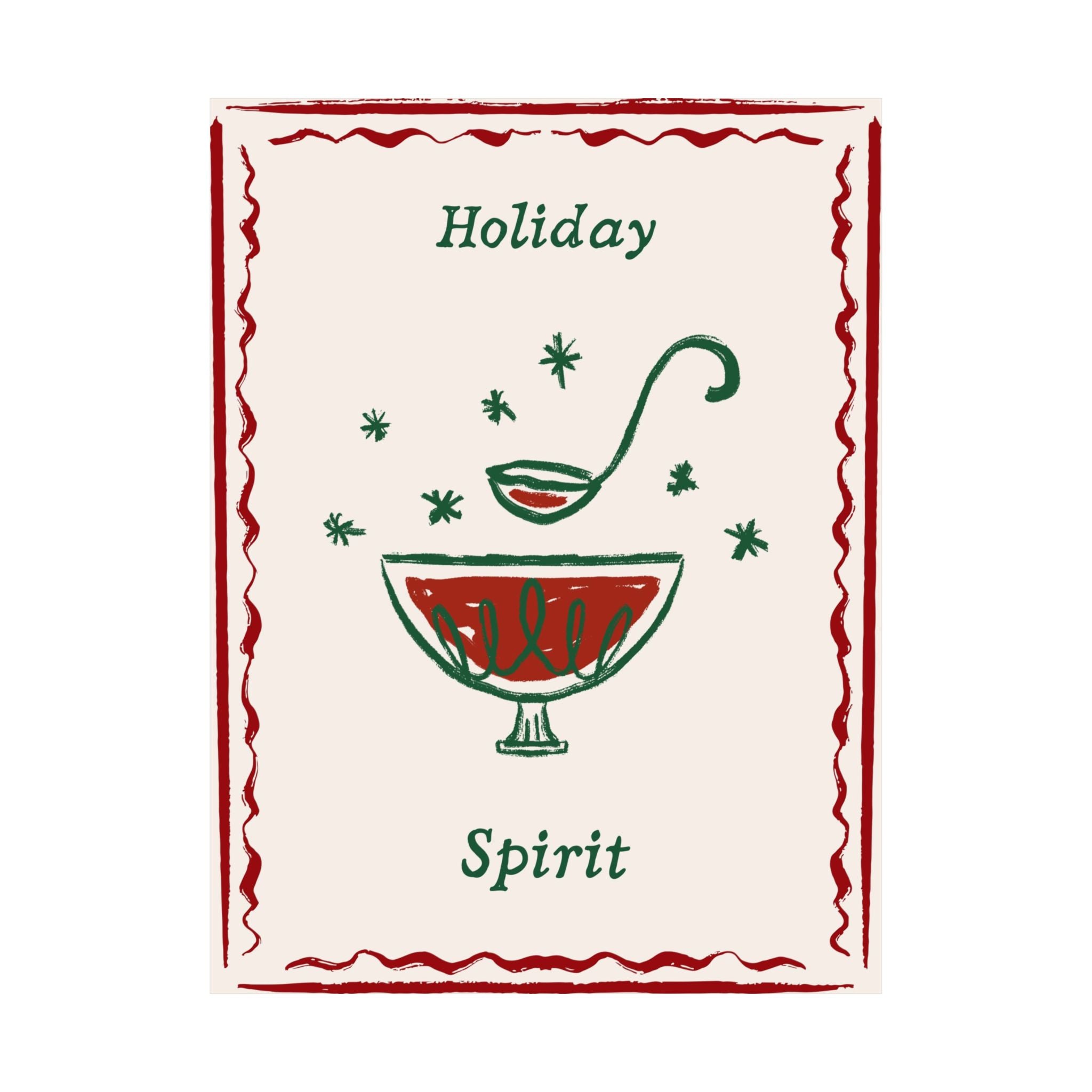 Holiday Spirit Christmas Cocktail Poster