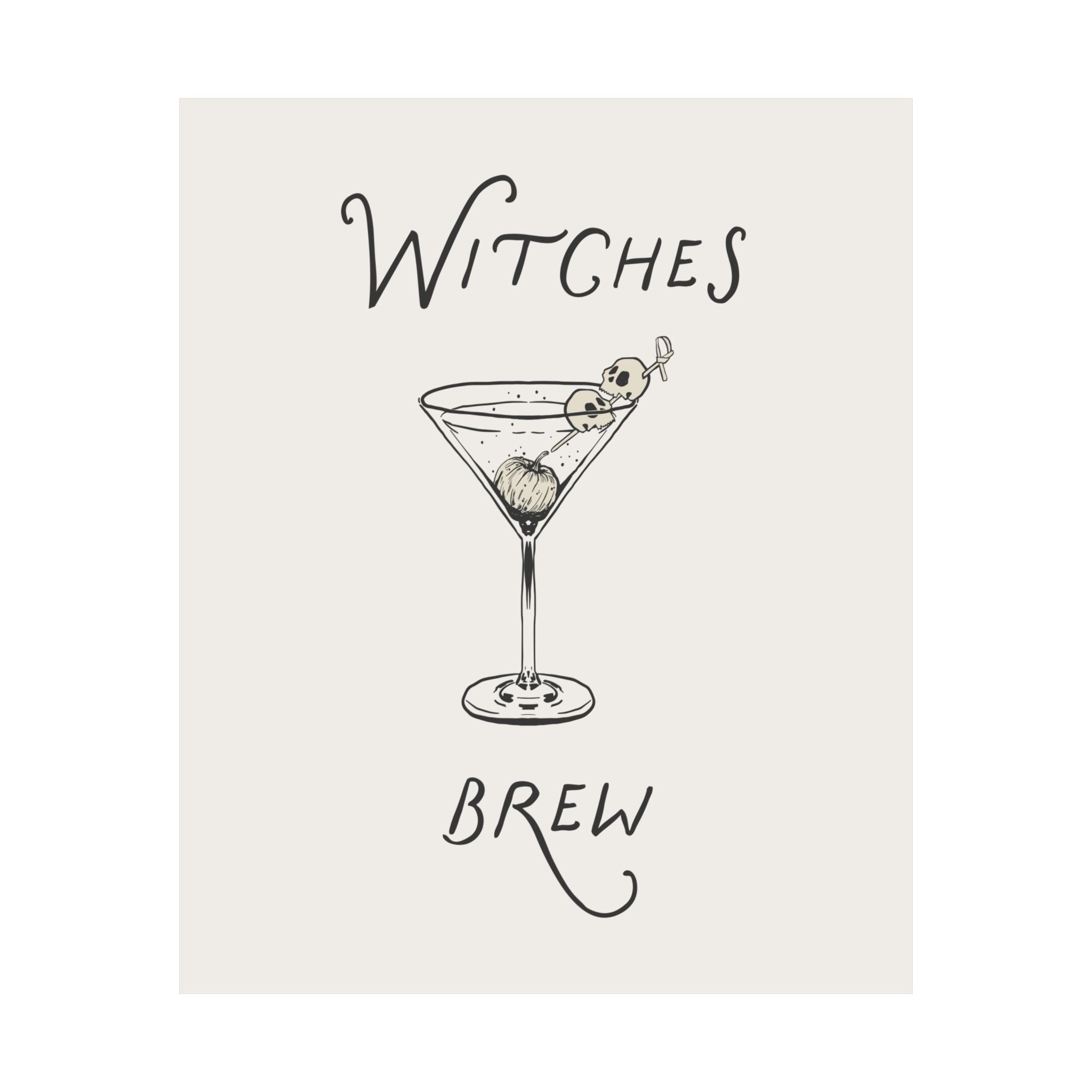 Witches Brew Halloween Cocktail Poster