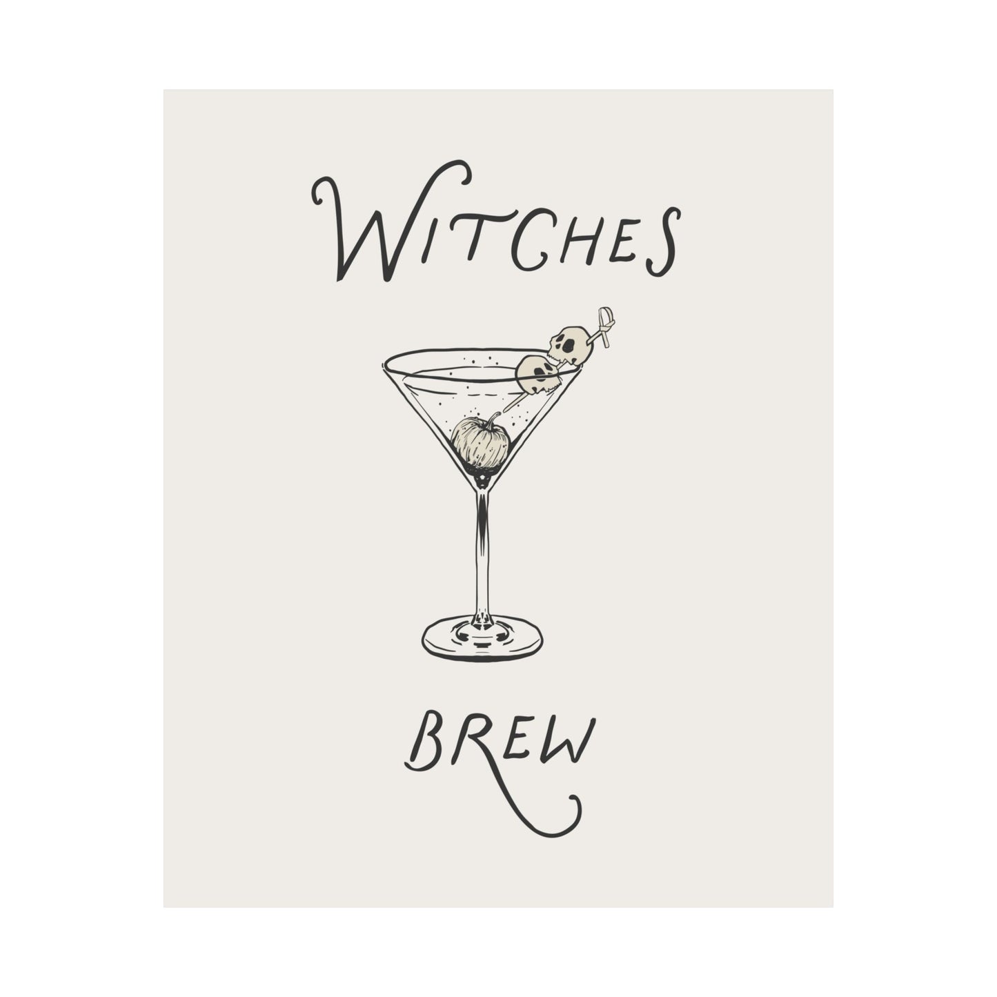 Witches Brew Halloween Cocktail Poster