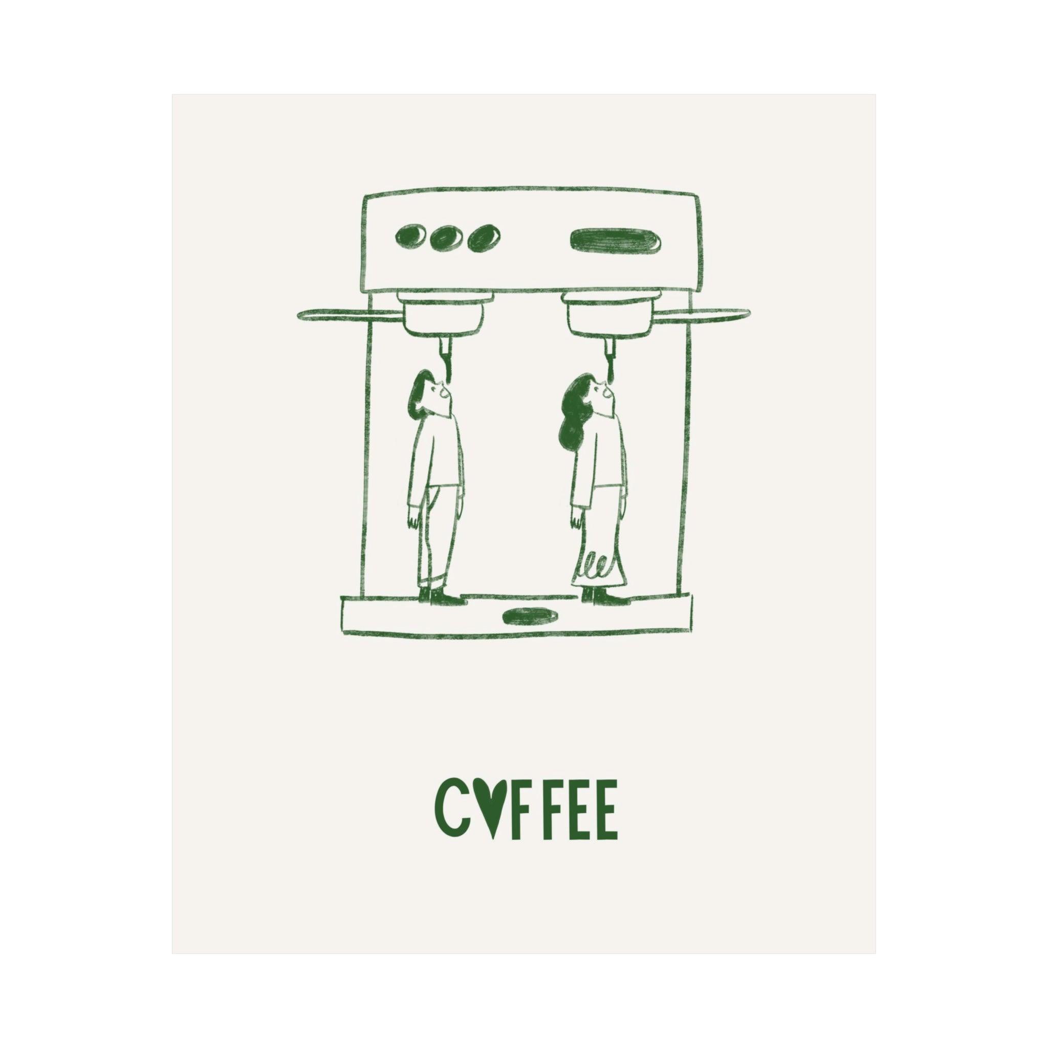 Coffee Lovers Green Poster