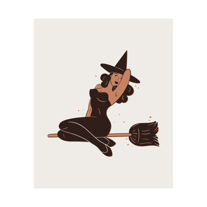 Retro Pin-Up Witch Poster