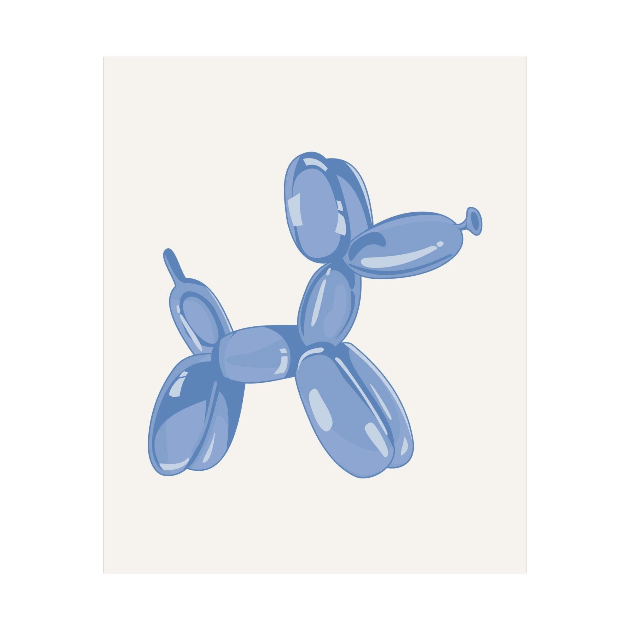 Balloon Dog Blue Poster