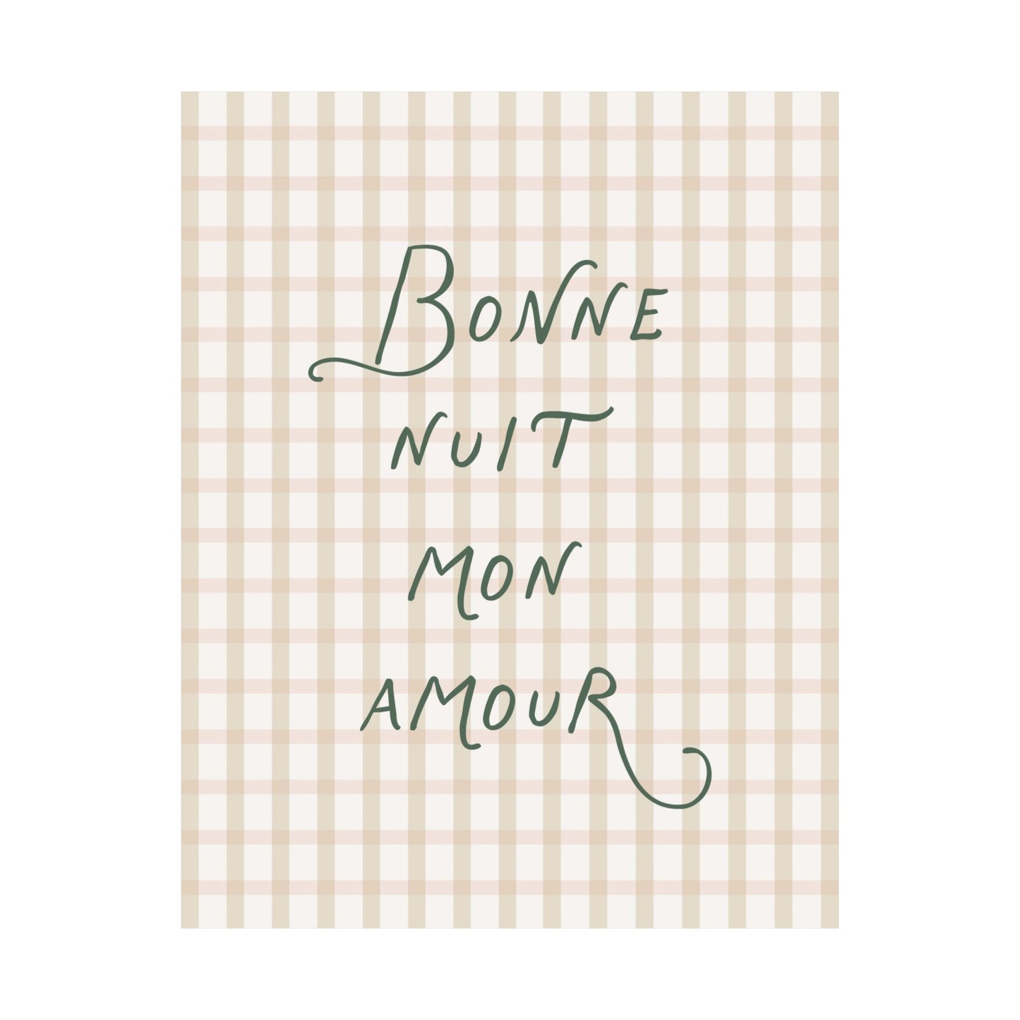 Bonne Nuit Mon Amour Nursery Poster
